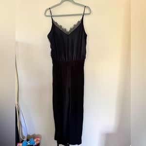 Zara black jumpsuit with lace top